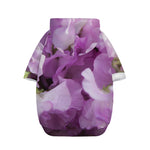 Purple Sweet Pea Print Dog Zip Up Hoodie