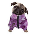 Purple Sweet Pea Print Dog Zip Up Jacket