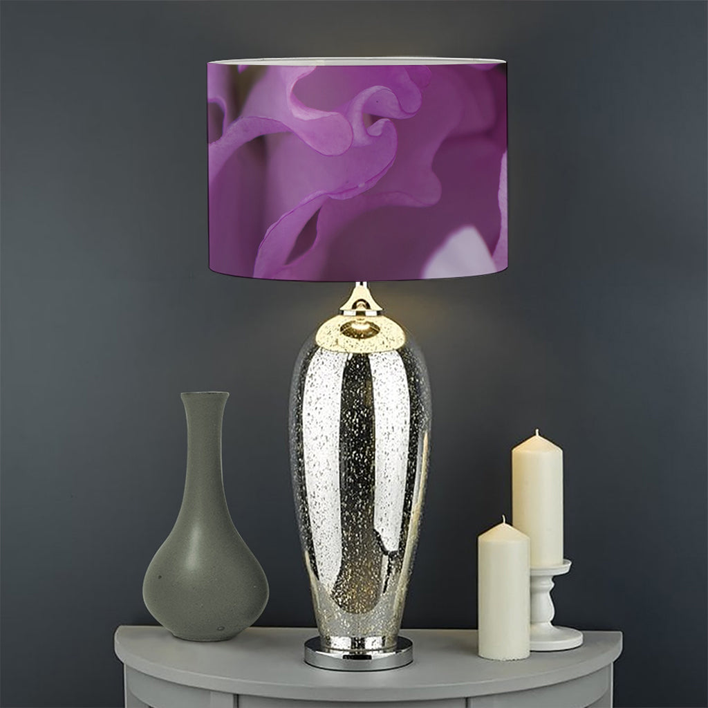Purple Sweet Pea Print Drum Lamp Shade