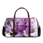 Purple Sweet Pea Print Duffle Bag