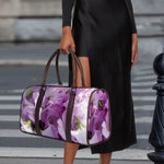 Purple Sweet Pea Print Duffle Bag