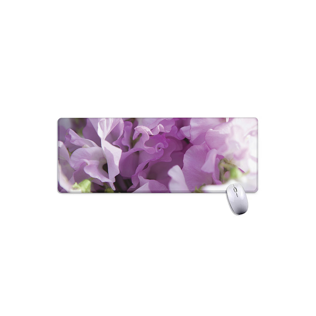Purple Sweet Pea Print Extended Mouse Pad