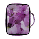 Purple Sweet Pea Print Front Pocket Bible Bag