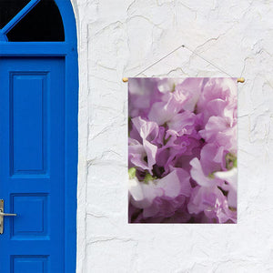 Purple Sweet Pea Print Garden Flag