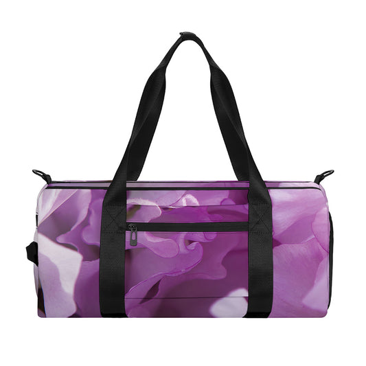 Purple Sweet Pea Print Gym Bag