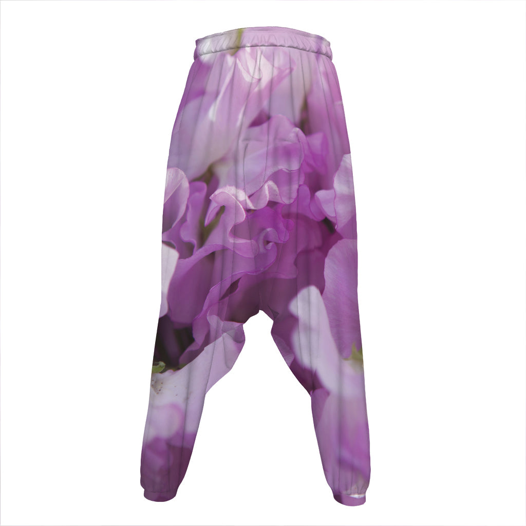 Purple Sweet Pea Print Hammer Pants