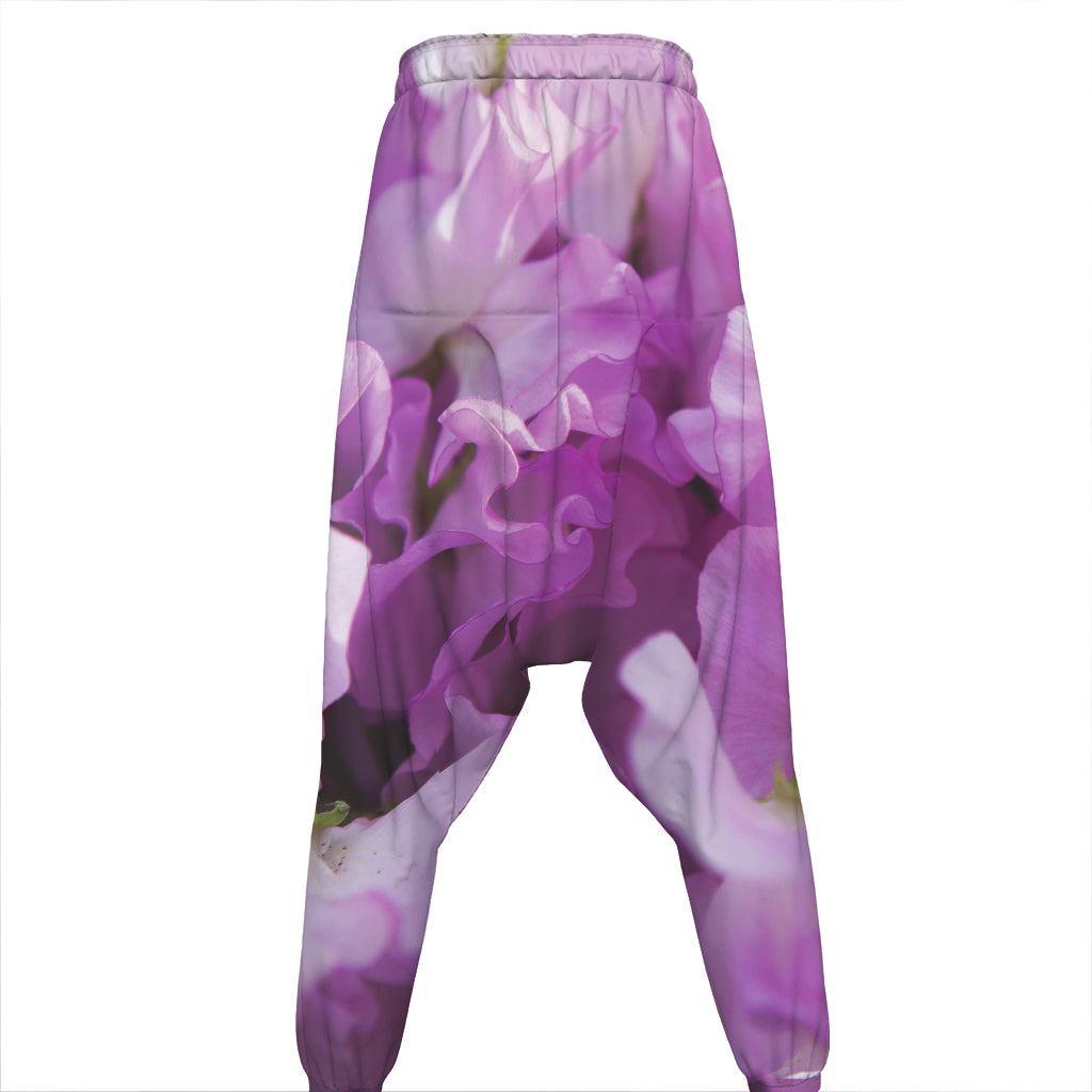 Purple Sweet Pea Print Hammer Pants