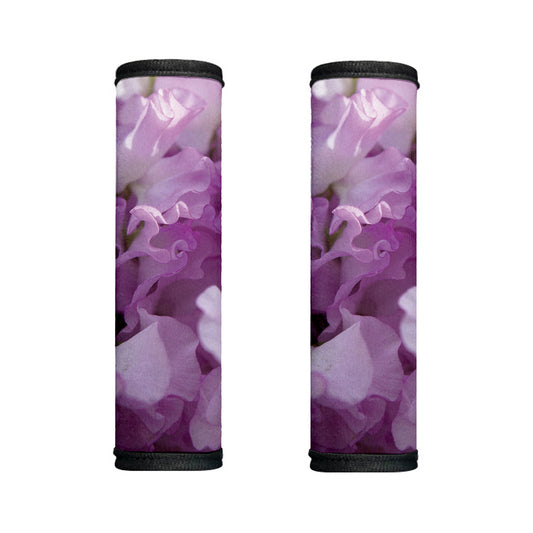 Purple Sweet Pea Print Handle Covers