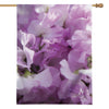 Purple Sweet Pea Print House Flag