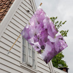 Purple Sweet Pea Print House Flag