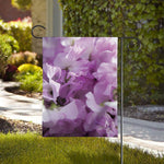 Purple Sweet Pea Print House Flag