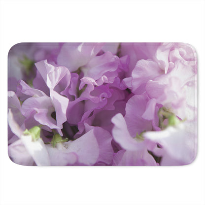 Purple Sweet Pea Print Indoor Door Mat