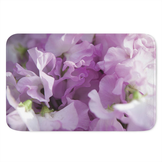 Purple Sweet Pea Print Indoor Door Mat