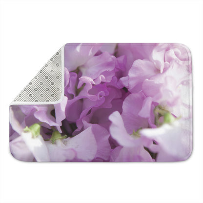 Purple Sweet Pea Print Indoor Door Mat