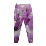 Purple Sweet Pea Print Jogger Pants