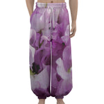 Purple Sweet Pea Print Lantern Pants