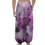 Purple Sweet Pea Print Lantern Pants