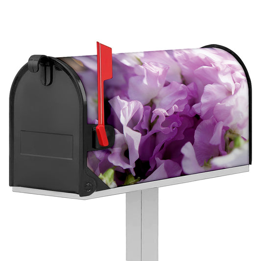 Purple Sweet Pea Print Mailbox Cover