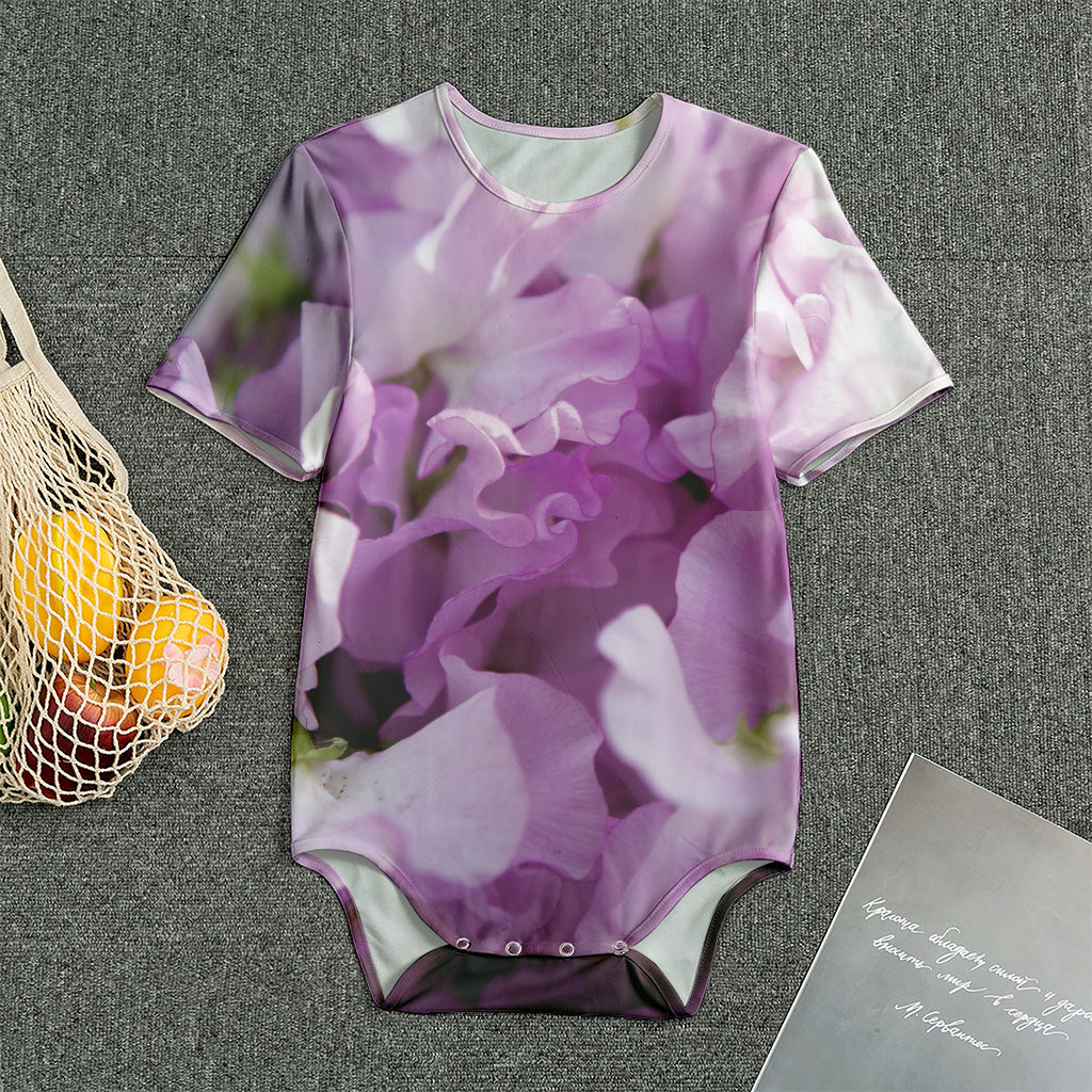 Purple Sweet Pea Print Men's Bodysuit