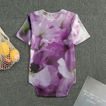 Purple Sweet Pea Print Men's Bodysuit
