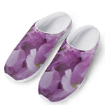 Purple Sweet Pea Print Mesh Casual Shoes