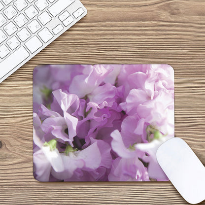 Purple Sweet Pea Print Mouse Pad