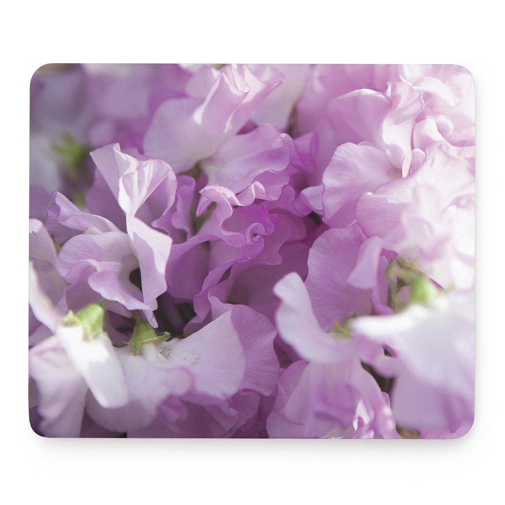 Purple Sweet Pea Print Mouse Pad