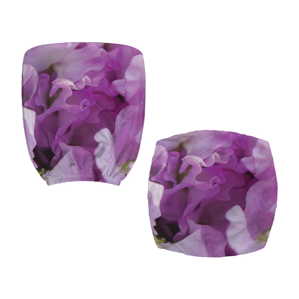 Purple Sweet Pea Print Office Chair Cover