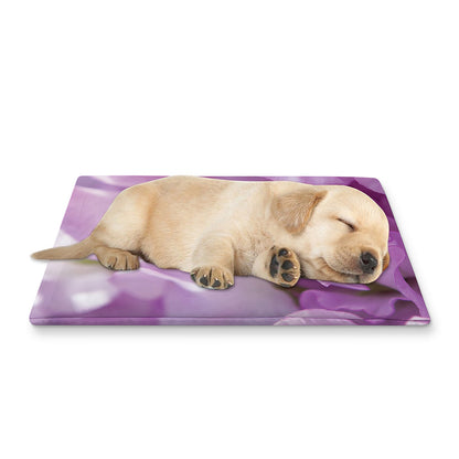 Purple Sweet Pea Print Pet Cooling Mat Cover