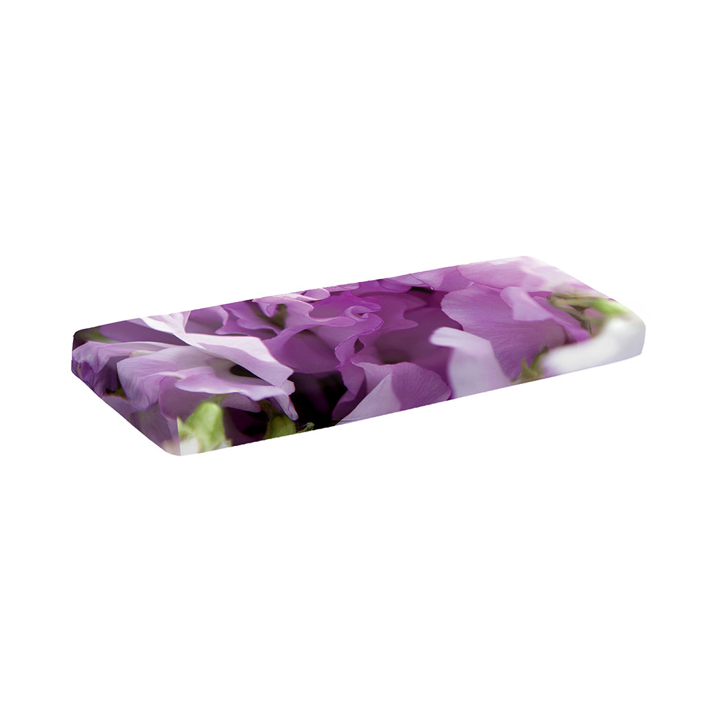 Purple Sweet Pea Print Piano Keyboard Cover