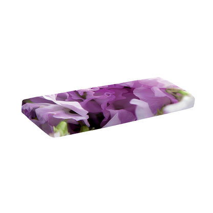 Purple Sweet Pea Print Piano Keyboard Cover