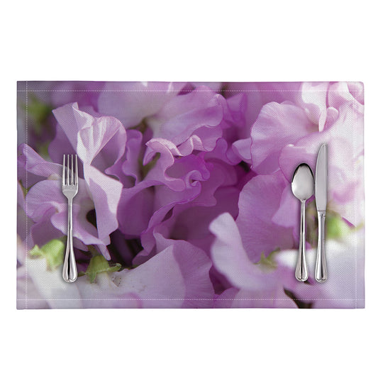 Purple Sweet Pea Print Placemat