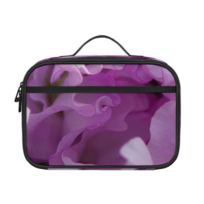 Purple Sweet Pea Print Portable Lunch Bag
