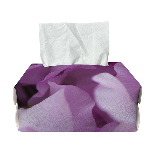 Purple Sweet Pea Print Rectangle Tissue Box Cover
