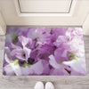 Purple Sweet Pea Print Rubber Doormat