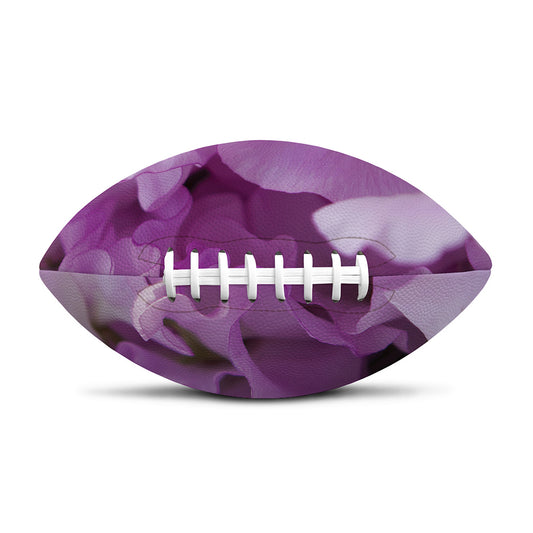 Purple Sweet Pea Print Rugby Ball