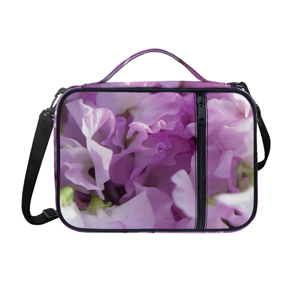 Purple Sweet Pea Print Shoulder Strap Bible Bag