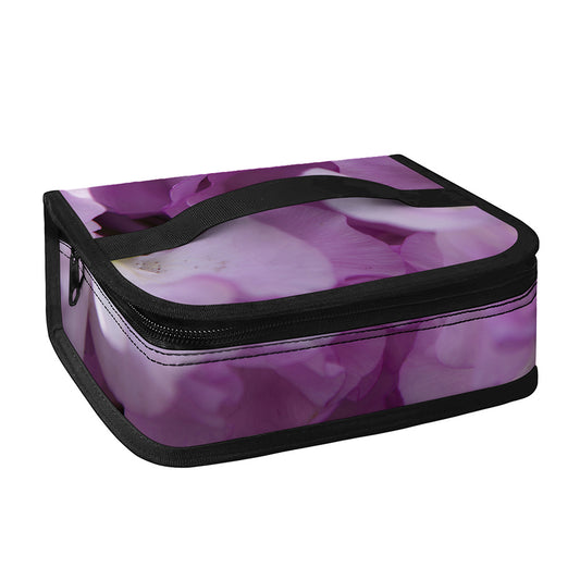 Purple Sweet Pea Print Small Lunch Bag