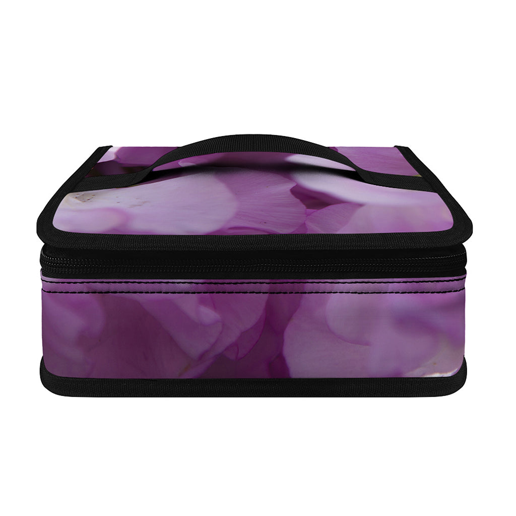 Purple Sweet Pea Print Small Lunch Bag