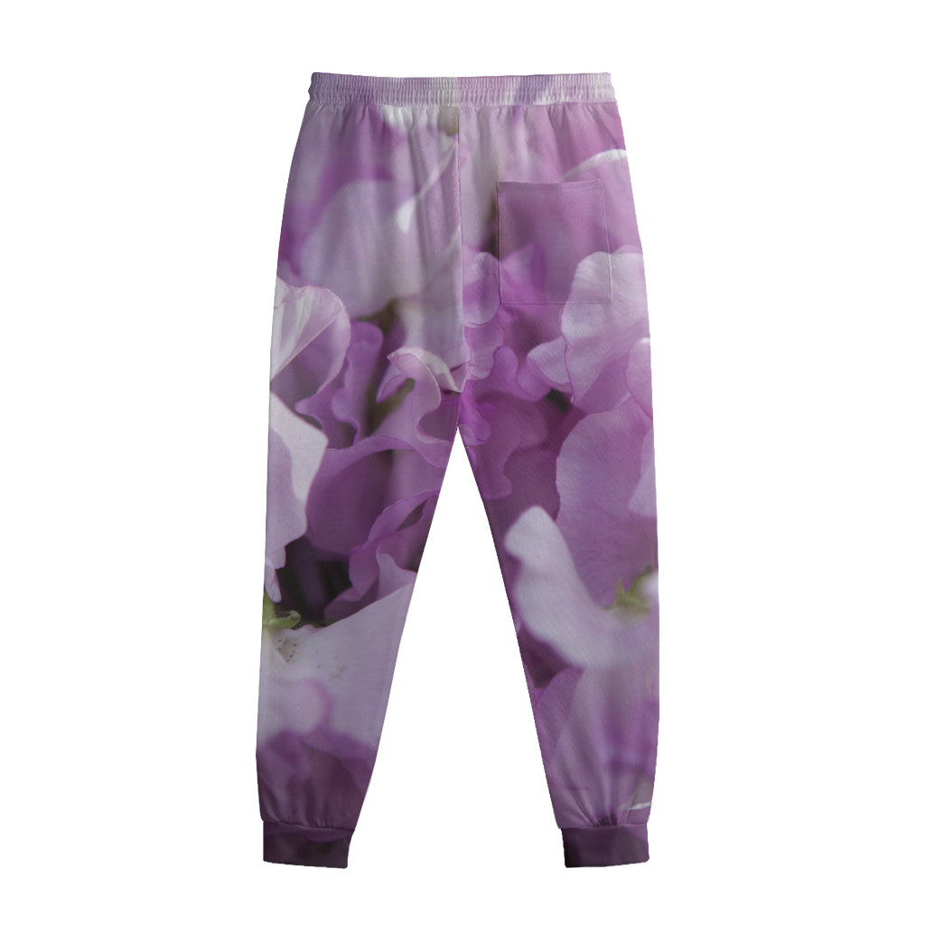 Purple Sweet Pea Print Sweatpants