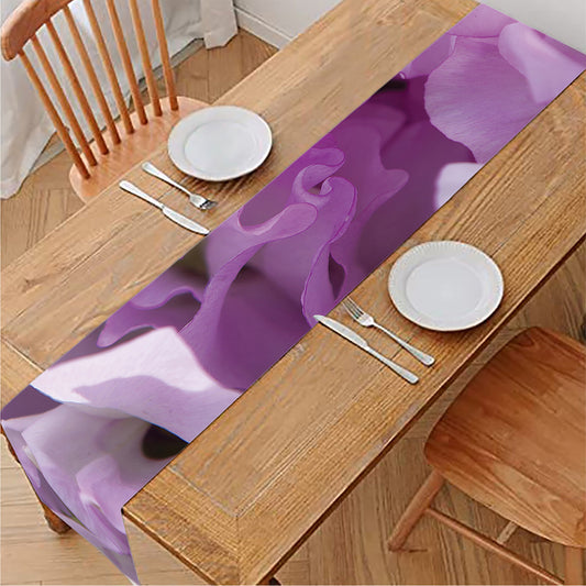 Purple Sweet Pea Print Table Runner
