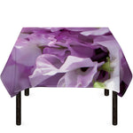 Purple Sweet Pea Print Tablecloth