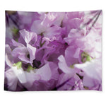 Purple Sweet Pea Print Tapestry