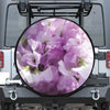 Purple Sweet Pea Print Tire Cover