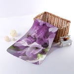 Purple Sweet Pea Print Towel