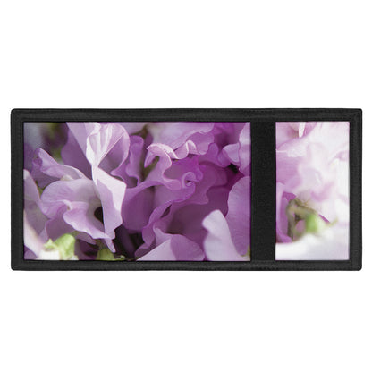 Purple Sweet Pea Print Trifold Wallet