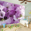 Purple Sweet Pea Print Wall Sticker