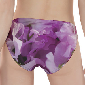 Purple Sweet Pea Print Women's Panties