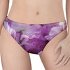 Purple Sweet Pea Print Women's Thong