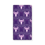 Purple Taurus Zodiac Pattern Print Baby Crib Sheet